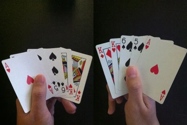 Deck of Cardswith symbols in each corner of the card showing it can be used by both right or left display of hands